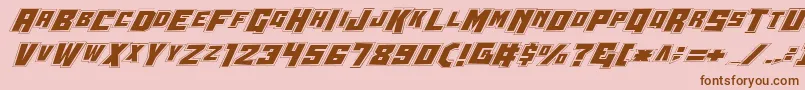 WhiskeyBravoVictorPro Font – Brown Fonts on Pink Background