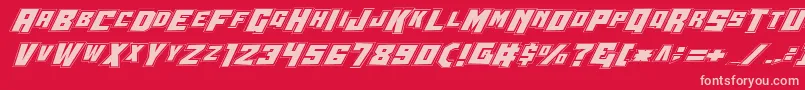 WhiskeyBravoVictorPro Font – Pink Fonts on Red Background