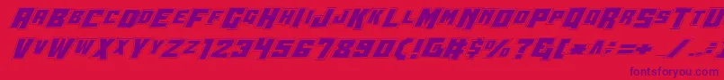 WhiskeyBravoVictorPro Font – Purple Fonts on Red Background