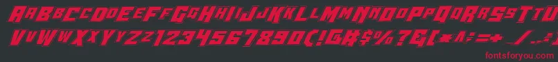 WhiskeyBravoVictorPro Font – Red Fonts on Black Background