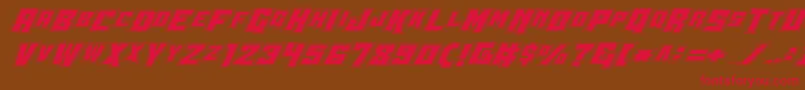 WhiskeyBravoVictorPro Font – Red Fonts on Brown Background