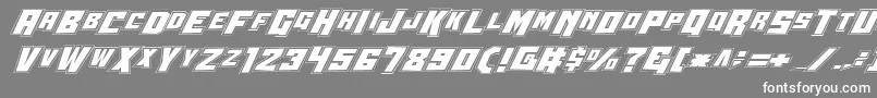 WhiskeyBravoVictorPro Font – White Fonts on Gray Background