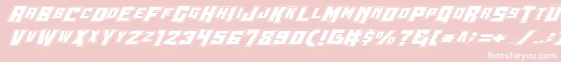 WhiskeyBravoVictorPro Font – White Fonts on Pink Background