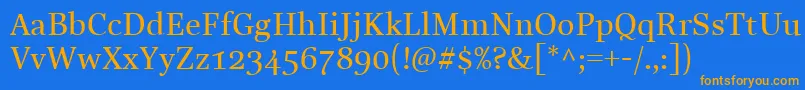 More about LinotypeReallyMedium Font LinotypeReallyMedium Font – Orange Fonts on Blue Background