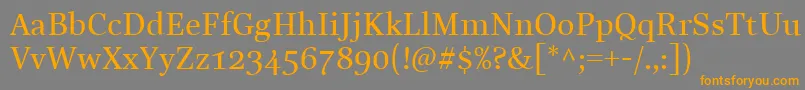 LinotypeReallyMedium Font – Orange Fonts on Gray Background