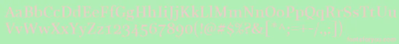 LinotypeReallyMedium Font – Pink Fonts on Green Background