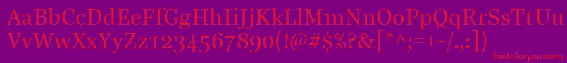 More about LinotypeReallyMedium Font LinotypeReallyMedium Font – Red Fonts on Purple Background