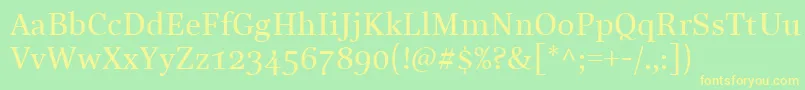 LinotypeReallyMedium Font – Yellow Fonts on Green Background