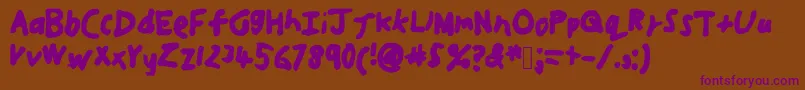 Jjweb1 Font – Purple Fonts on Brown Background