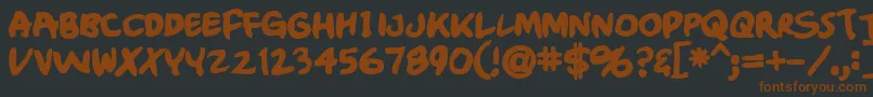 Шрифт Crumbblack – коричневые шрифты на чёрном фоне