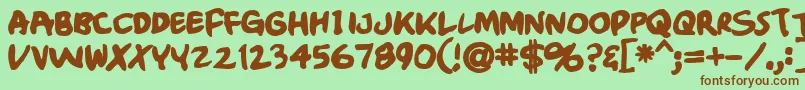 Crumbblack Font – Brown Fonts on Green Background