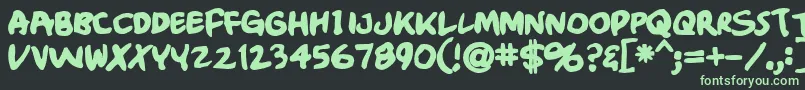 Crumbblack Font – Green Fonts on Black Background