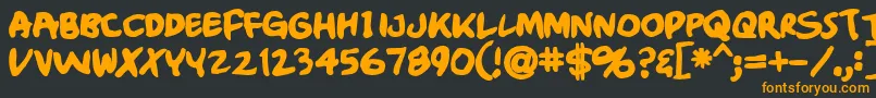 Crumbblack Font – Orange Fonts on Black Background