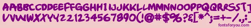 Crumbblack Font – Purple Fonts on Pink Background