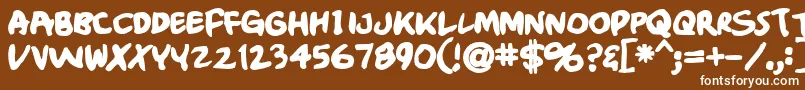 Crumbblack Font – White Fonts on Brown Background