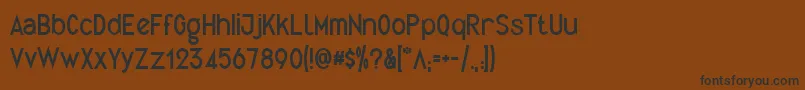 Quirkus Font – Black Fonts on Brown Background