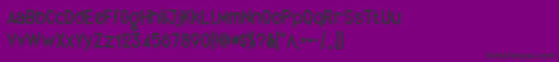 フォントQuirkus – 紫の背景に黒い文字