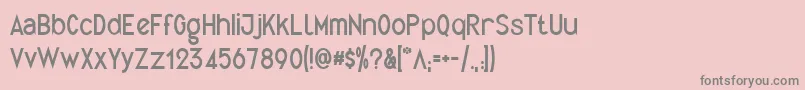 フォントQuirkus – ピンクの背景に灰色の文字