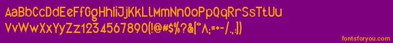 Quirkus Font – Orange Fonts on Purple Background