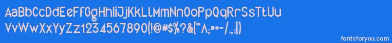 Quirkus Font – Pink Fonts on Blue Background