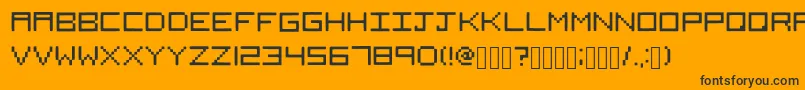 Squared Font – Black Fonts on Orange Background