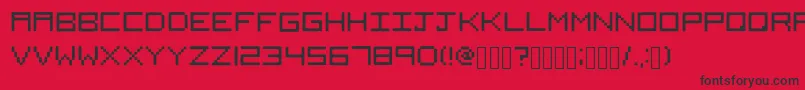Squared Font – Black Fonts on Red Background