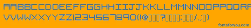 More about Squared Font Squared Font – Blue Fonts on Orange Background