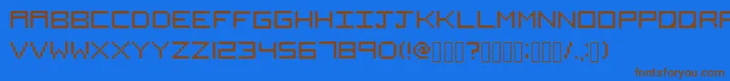 Squared Font – Brown Fonts on Blue Background