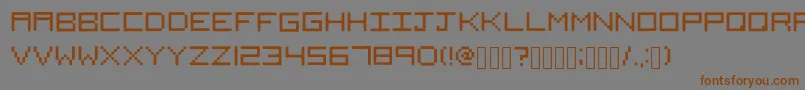 Squared Font – Brown Fonts on Gray Background