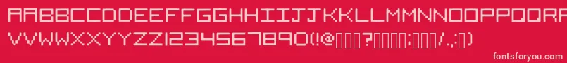 Saiba mais sobre a fonte Squared Fonte Squared – fontes rosa em um fundo vermelho