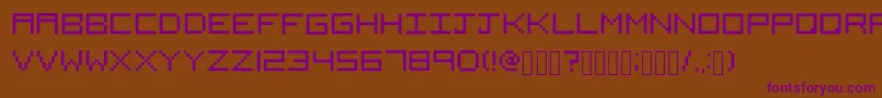 Squared Font – Purple Fonts on Brown Background