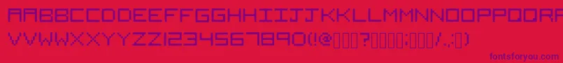 Squared Font – Purple Fonts on Red Background