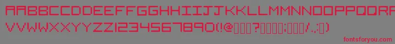 Squared Font – Red Fonts on Gray Background