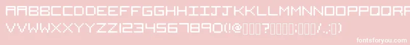Squared Font – White Fonts on Pink Background
