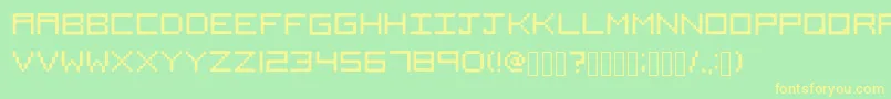 Squared Font – Yellow Fonts on Green Background