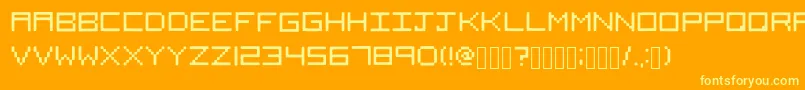 Czcionka Squared – żółte czcionki na pomarańczowym tle