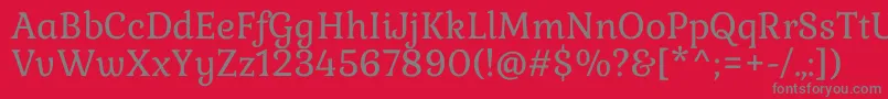 Gabriela Font – Gray Fonts on Red Background