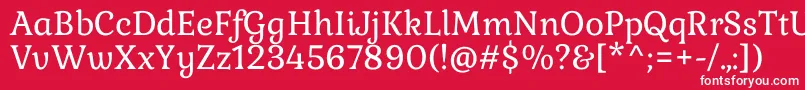Gabriela Font – White Fonts on Red Background