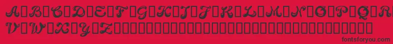 CandyBold Font – Black Fonts on Red Background