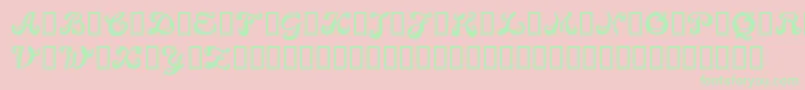 CandyBold Font – Green Fonts on Pink Background