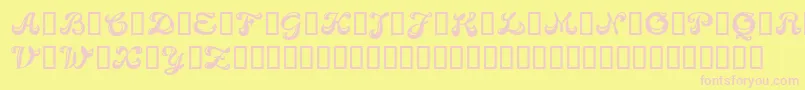 CandyBold Font – Pink Fonts on Yellow Background
