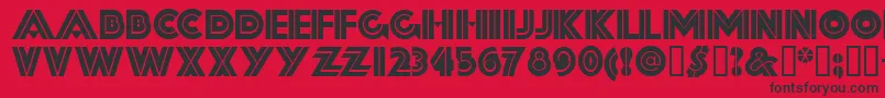 Fortssh Font – Black Fonts on Red Background