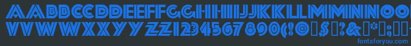 Fortssh Font – Blue Fonts on Black Background