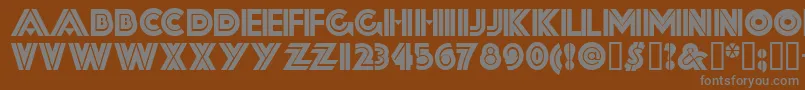 フォントFortssh – 茶色の背景に灰色の文字