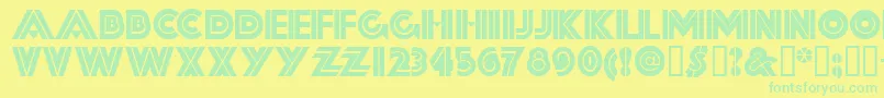 Fortssh Font – Green Fonts on Yellow Background