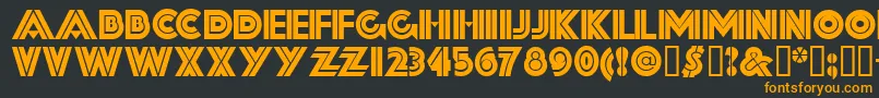 Fortssh Font – Orange Fonts on Black Background