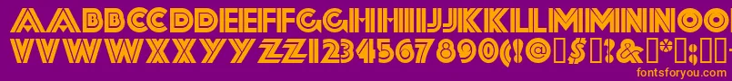 Fortssh Font – Orange Fonts on Purple Background