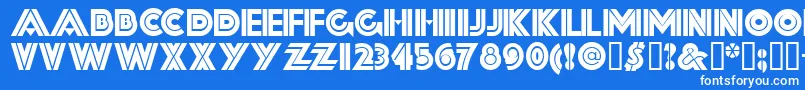 フォントFortssh – 青い背景に白い文字