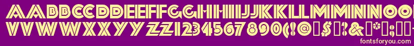 Fortssh Font – Yellow Fonts on Purple Background