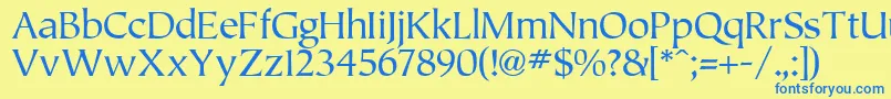 Tiplo Font – Blue Fonts on Yellow Background